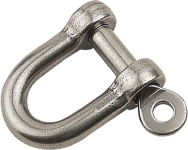SHACKLE SS D FORGED 316SS 1/4
